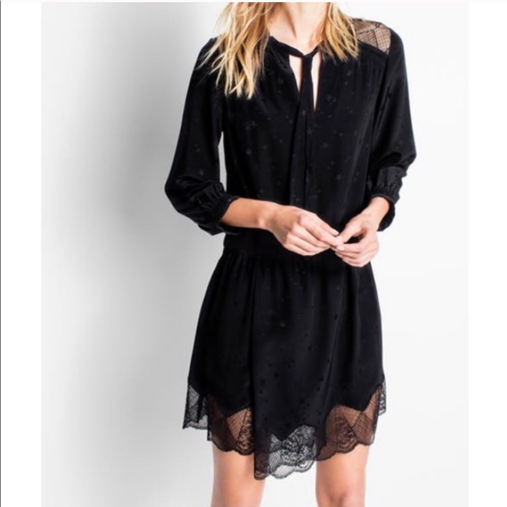 ZADIG & VOLTAIRE Riche Jac Deluxe Star Silk Dress